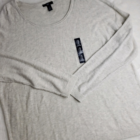Gap Cream Color Sweater Top Sz XL New - Picture 4 of 8